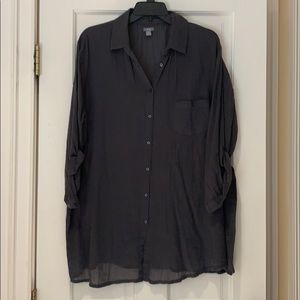 Aerie grey button down